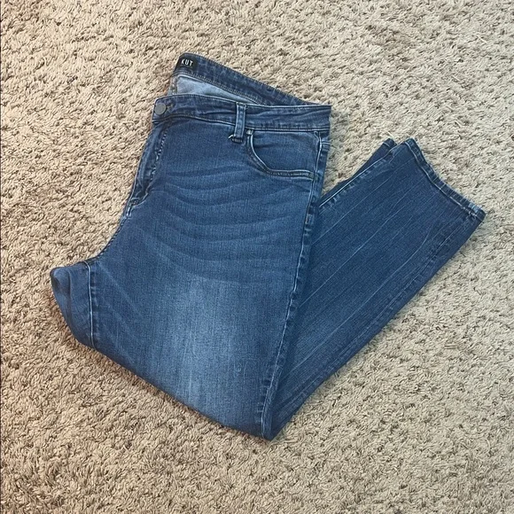 Kut from the Kloth Women's Dark Blue Skinny Ankle Jeans - Picture 2 of 12